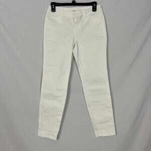 Old Navy Plain White Pixie Mid Rise Straight Jeans Size 27